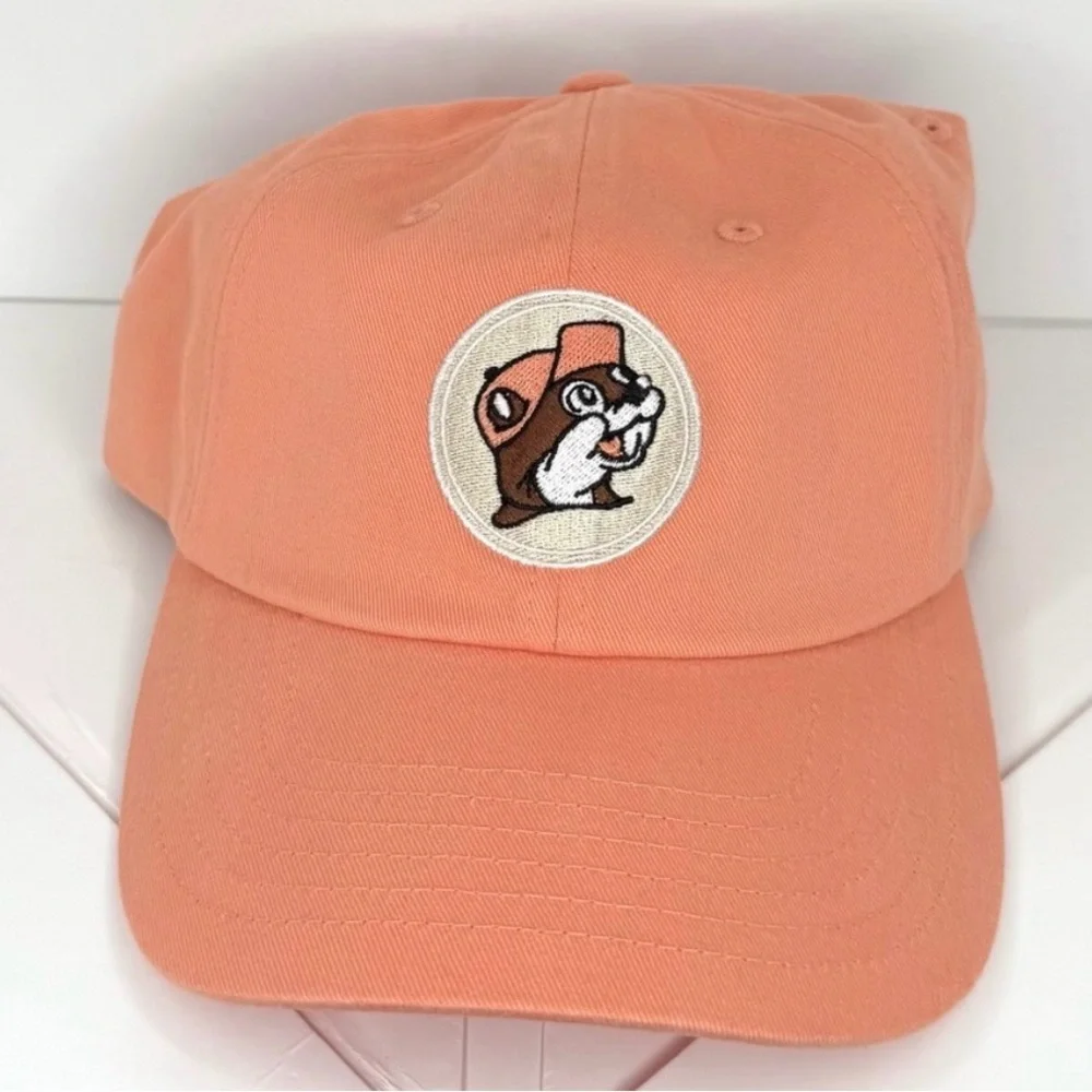 NWOT BUC-EES Peach Embroidered Women's Hat - Picture 1 of 1